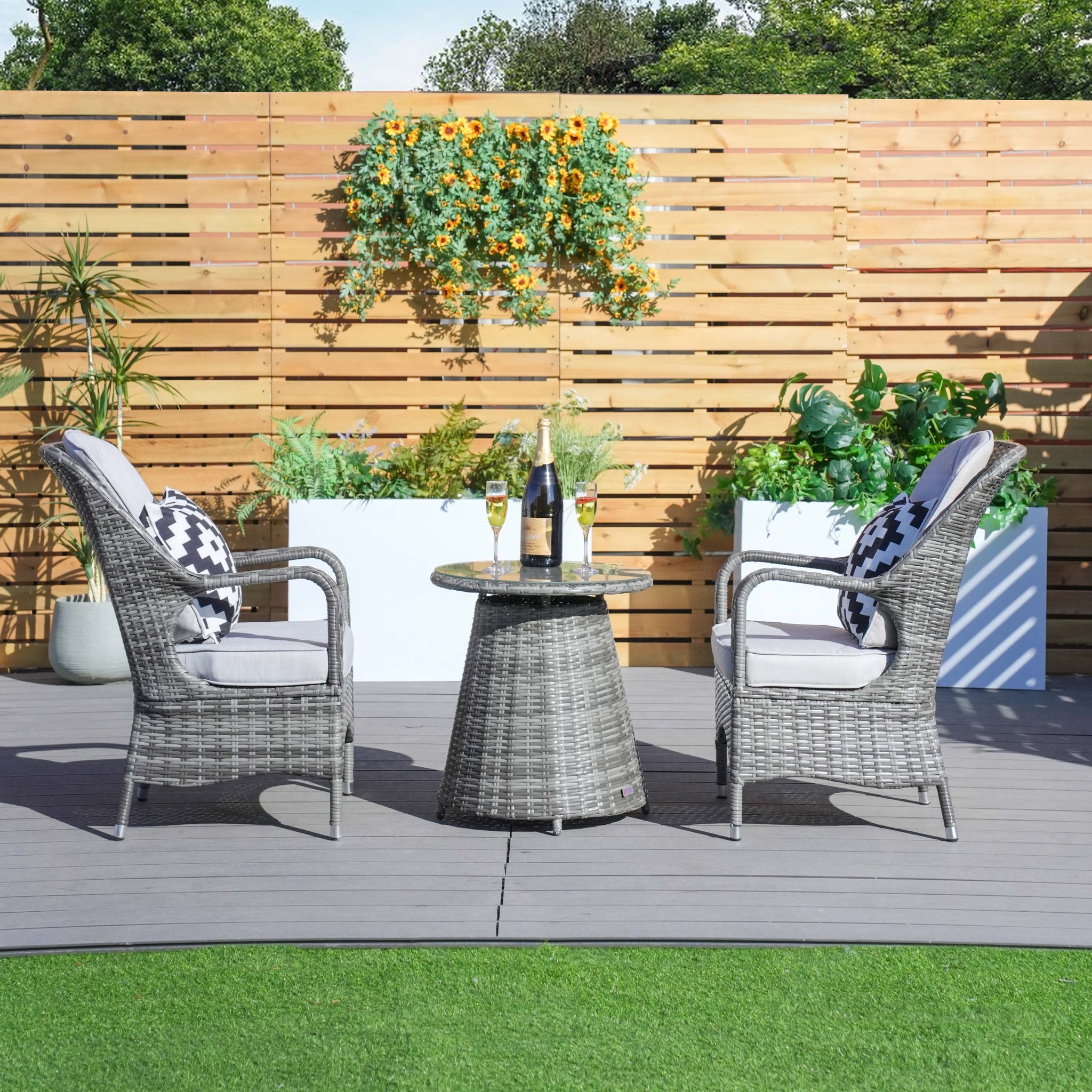 Tesco Rattan Bistro Table Tesco Outsunny Pieces Rattan Patio